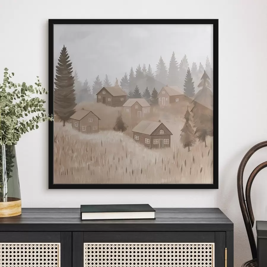 Fototapety Domy v lese f47075