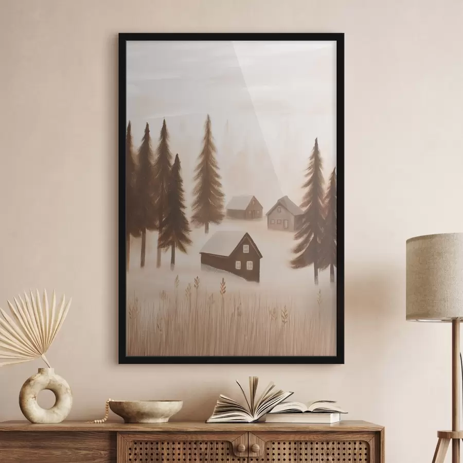 Fototapety Domy v lese f47077