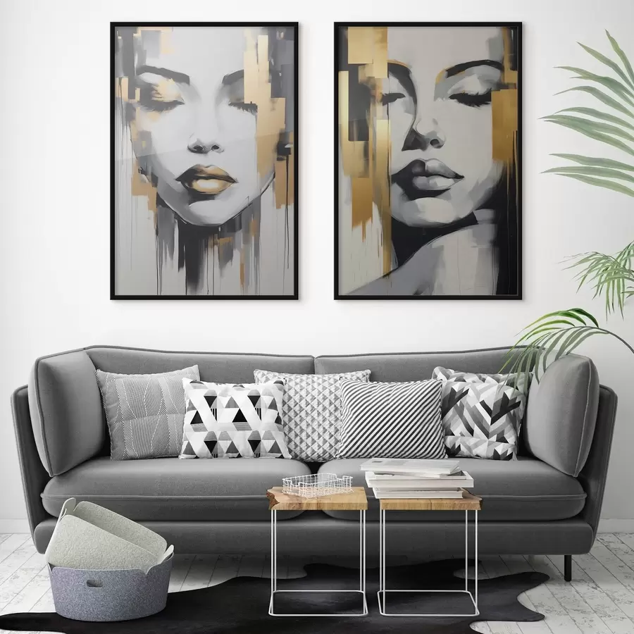 Fototapety Abstraktné ženské tváre d00376