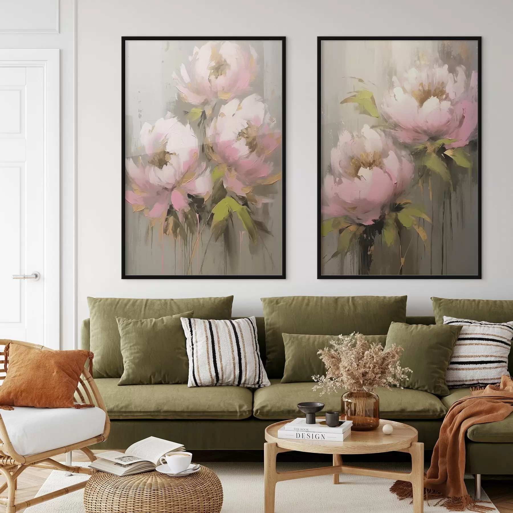 Fototapety Ružové kvety pivonky d00401