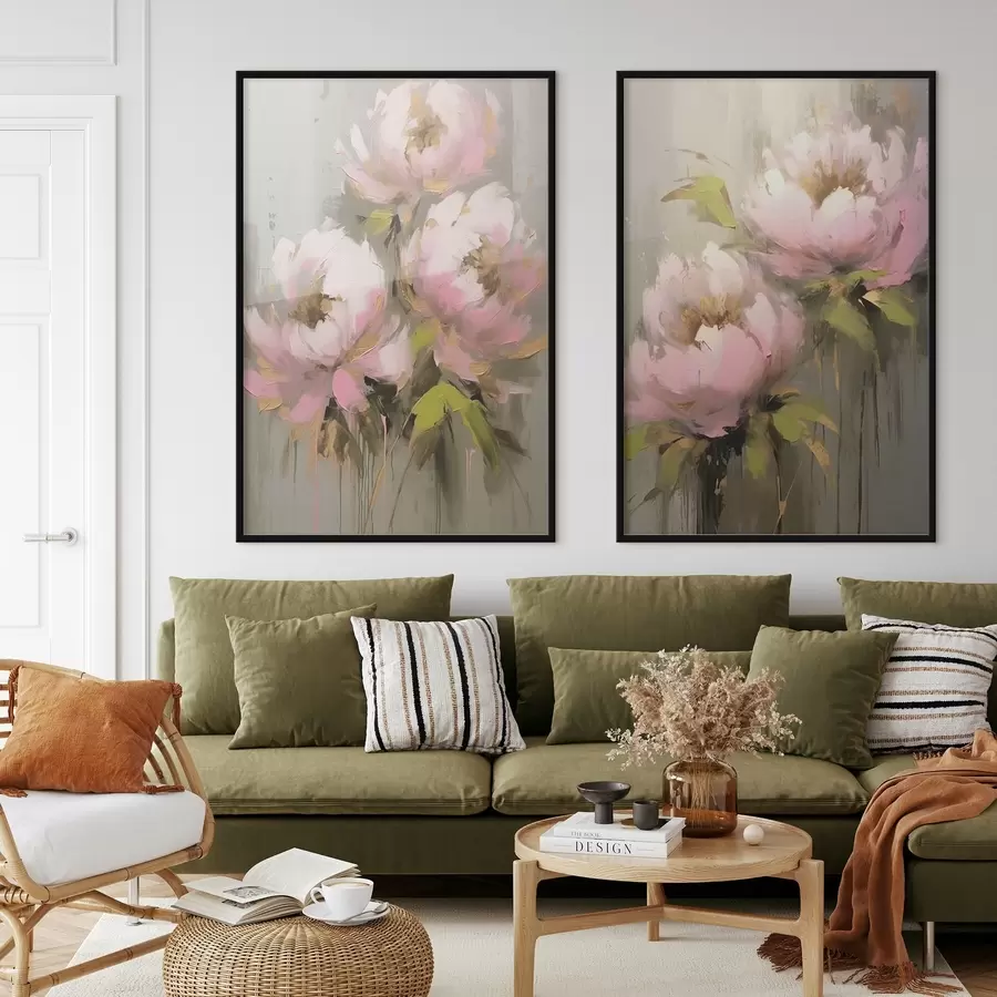 Fototapety Ružové kvety pivonky d00401