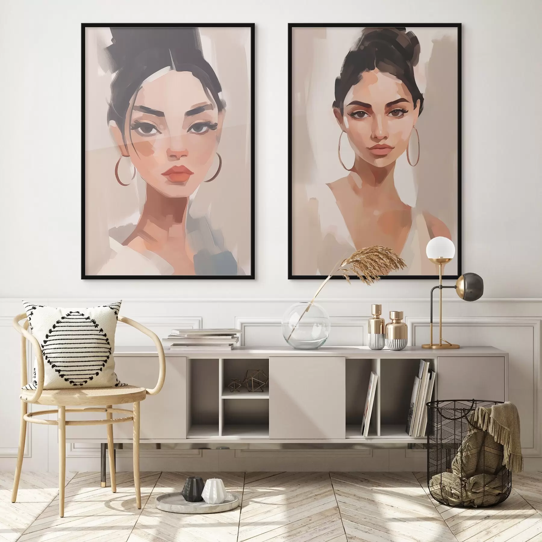 Fototapety Portrét dievčaťa imitujúceho maľbu d00484