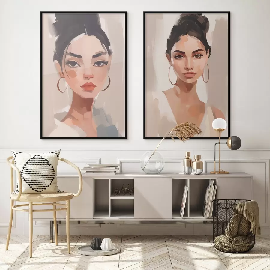 Fototapety Portrét dievčaťa imitujúceho maľbu d00484