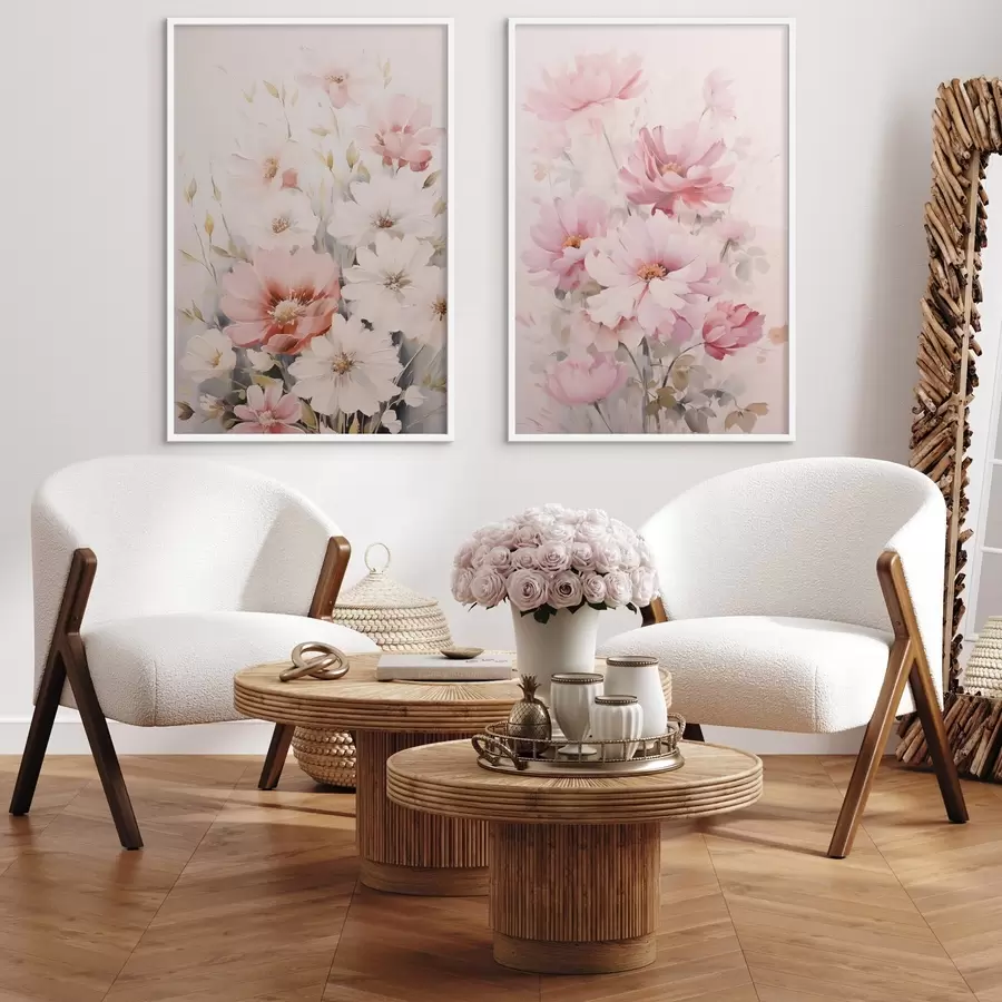 Fototapety Jemné kvety imitácia maľby d00504