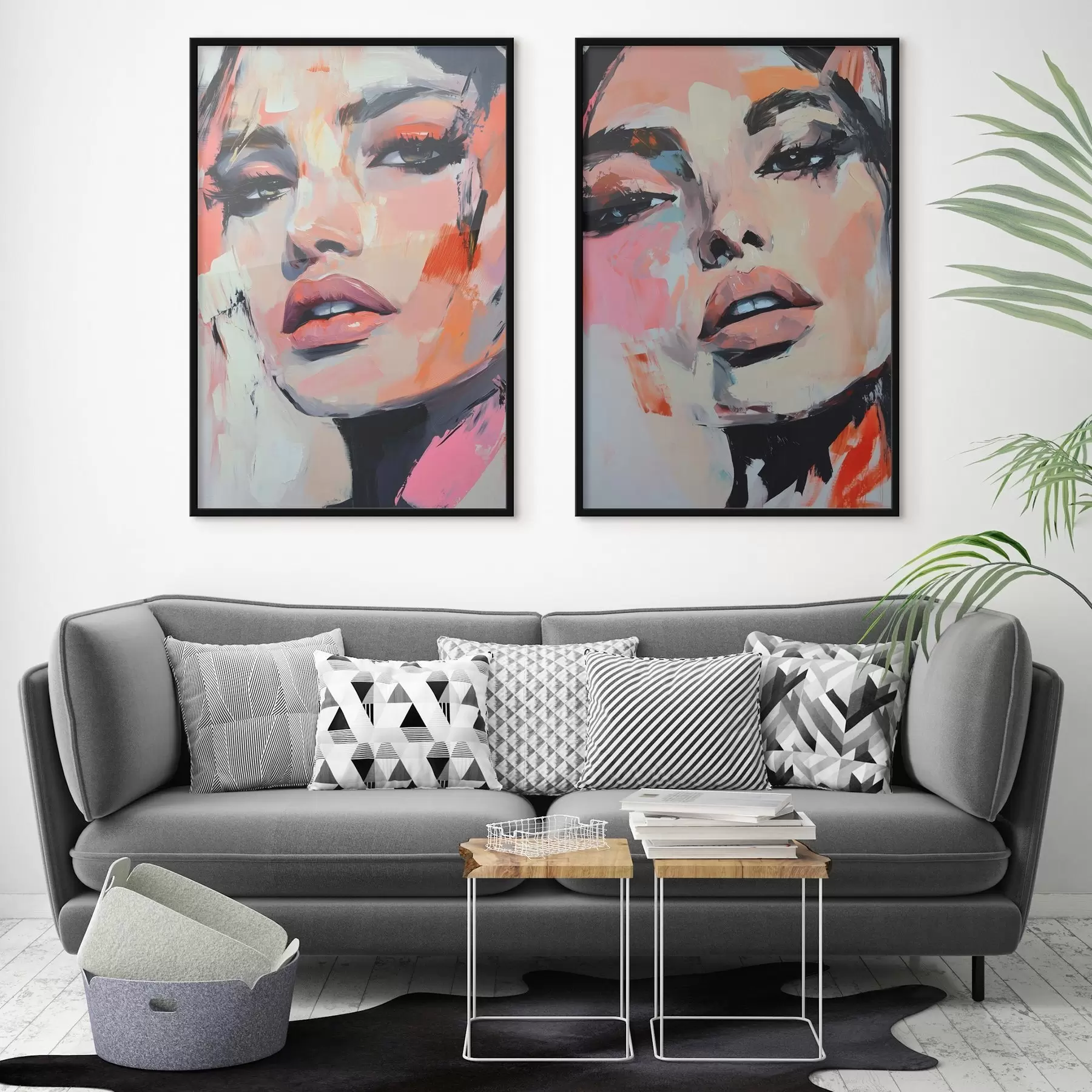 Fototapety Portréty žien s imitáciou ťahov d00508