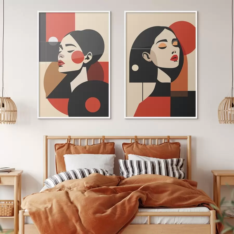 Fototapety Portréty žien v štýle Bauhaus d00516