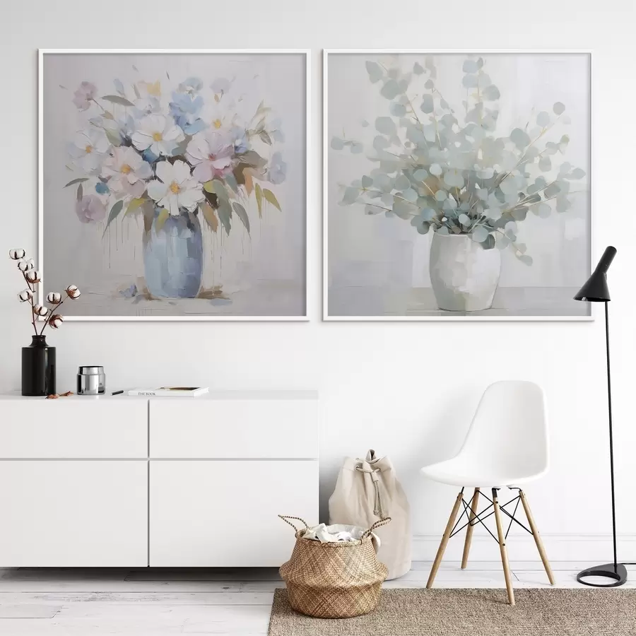 Fototapety Kvety a imitácia maľby eukalyptu d01017