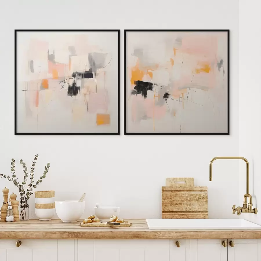 Fototapety Umelecká kompozícia s kontrastnými akcentmi v dvoch častiach d00980