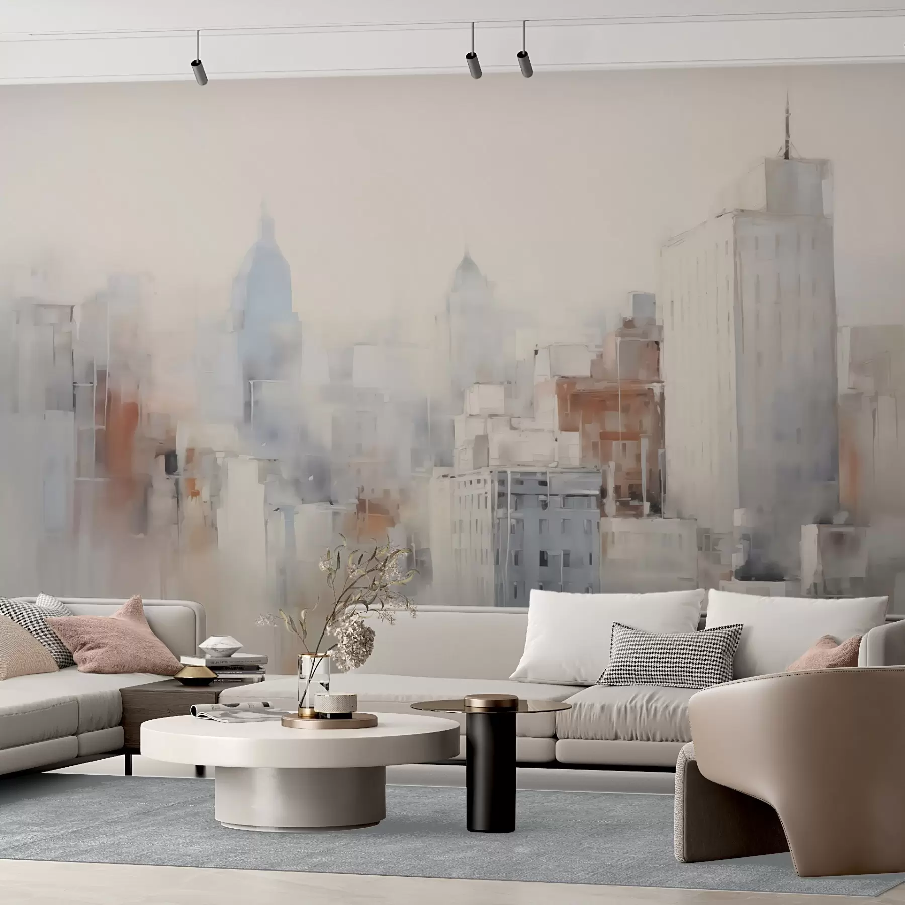 Fototapety Abstraktná mestská imitácia maľby w04897