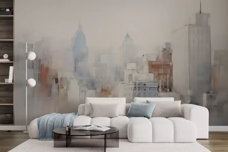 Fototapety Abstraktná mestská imitácia maľby w04897