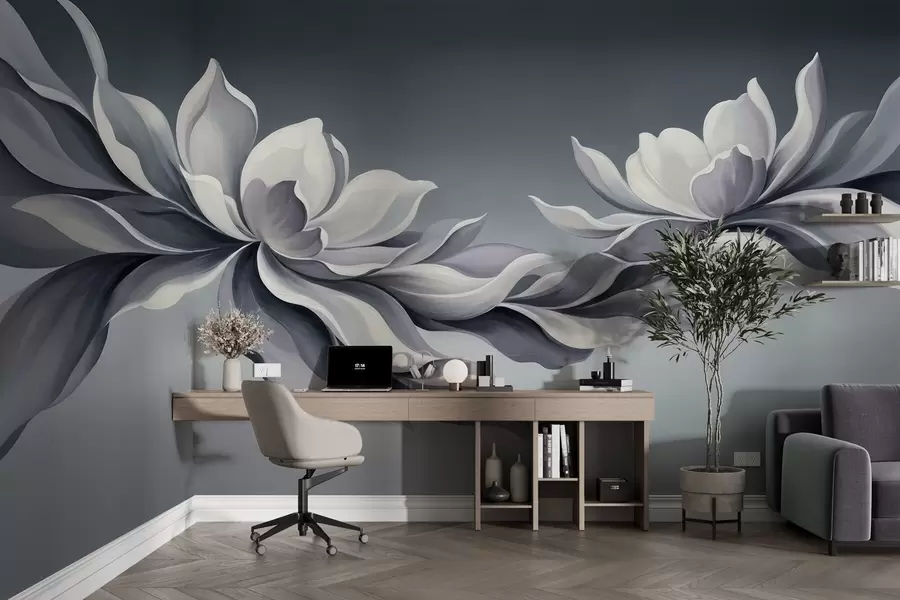 Fototapety Elegantná vetvička s okvetnými lístkami w05042