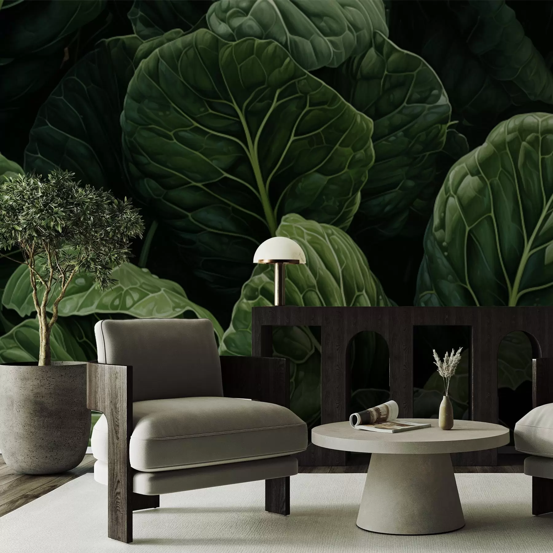 Fototapety Hravé zelené listy w05043