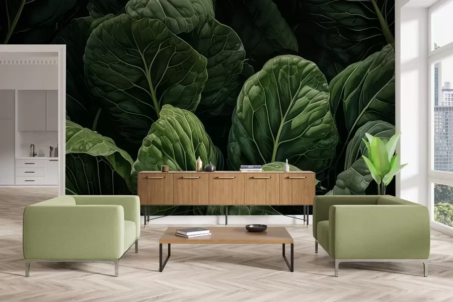 Fototapety Hravé zelené listy w05043