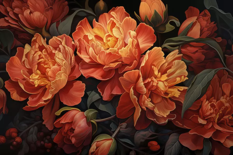 Fototapety Teplý kvetinový večer w05044