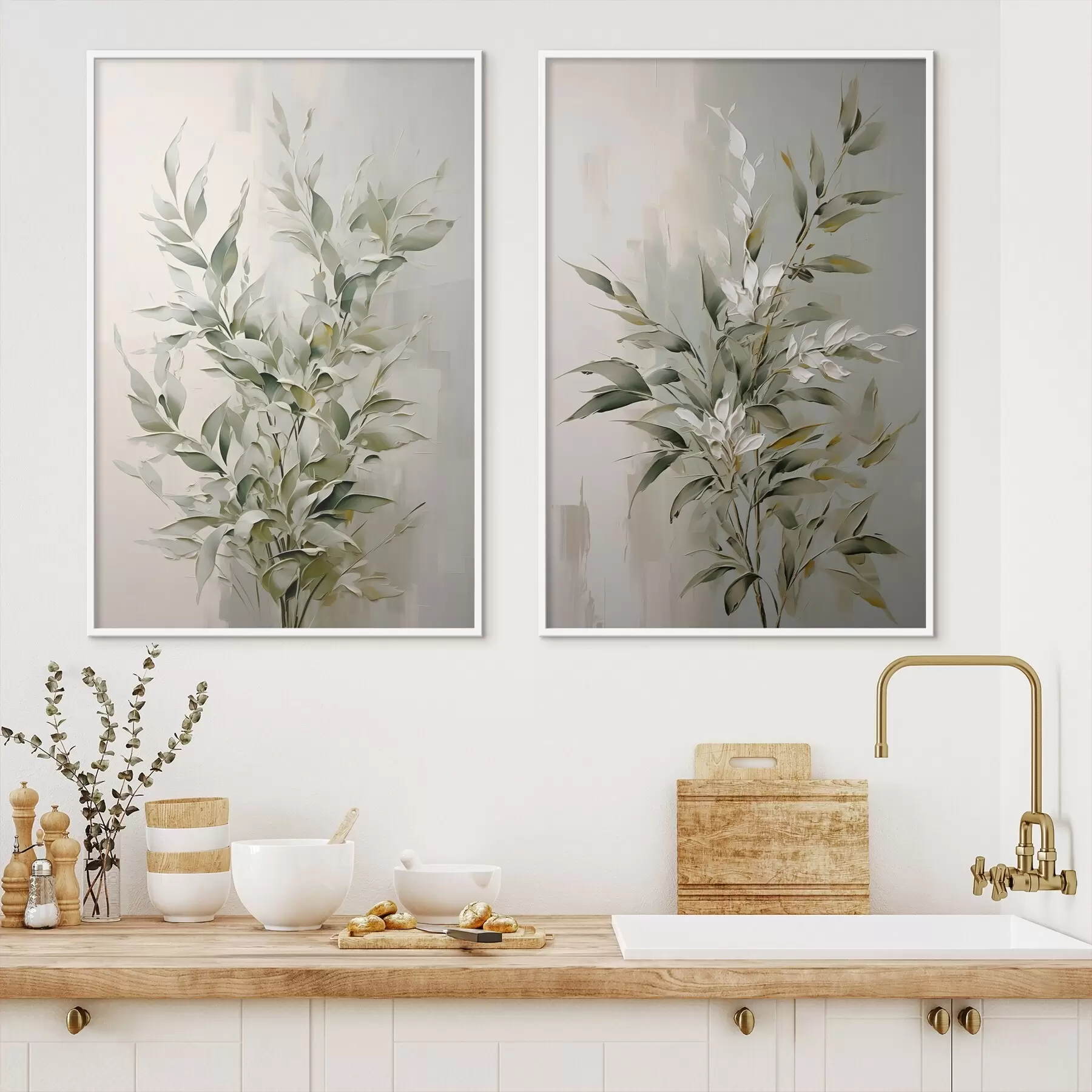 Fototapety Abstraktné vetvy s listami d00851