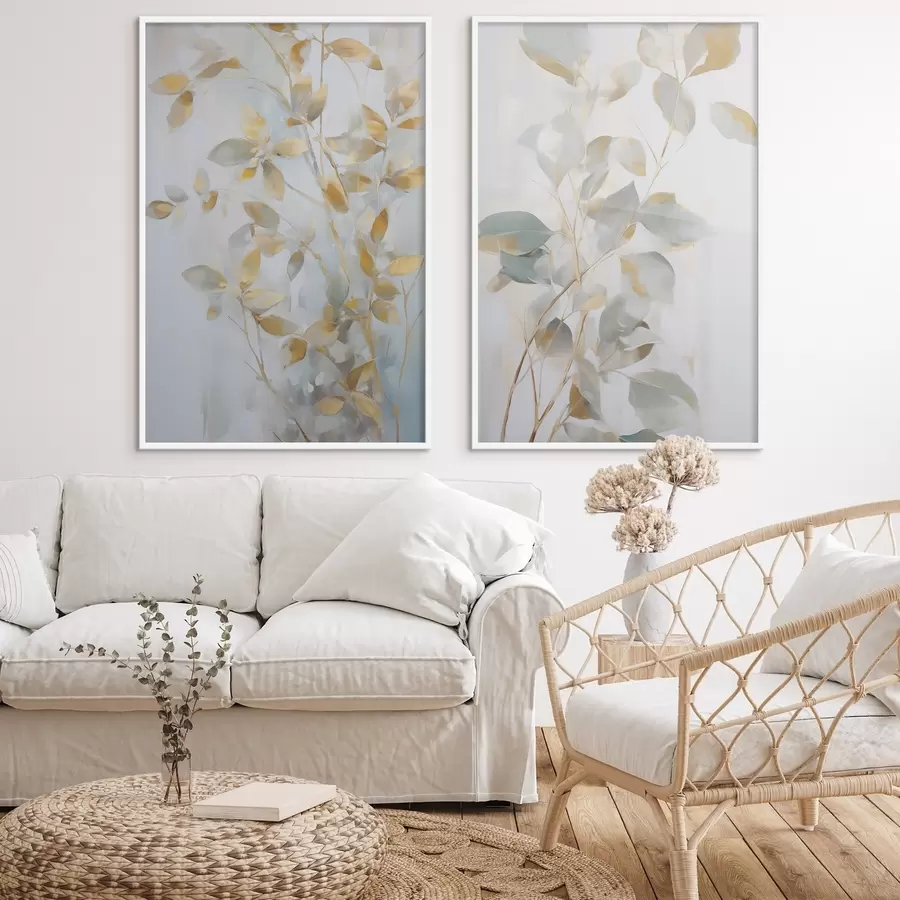 Fototapety Abstraktné listy imitácia maľby d00907