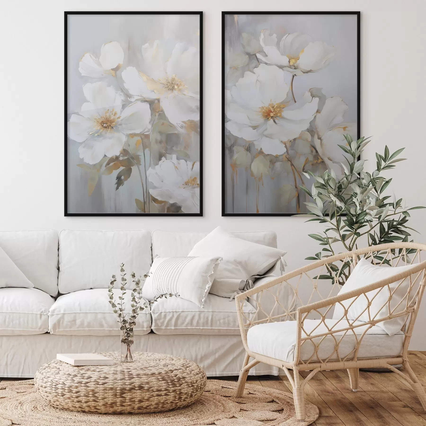 Fototapety Abstraktné kvety imitácia maľby d00906