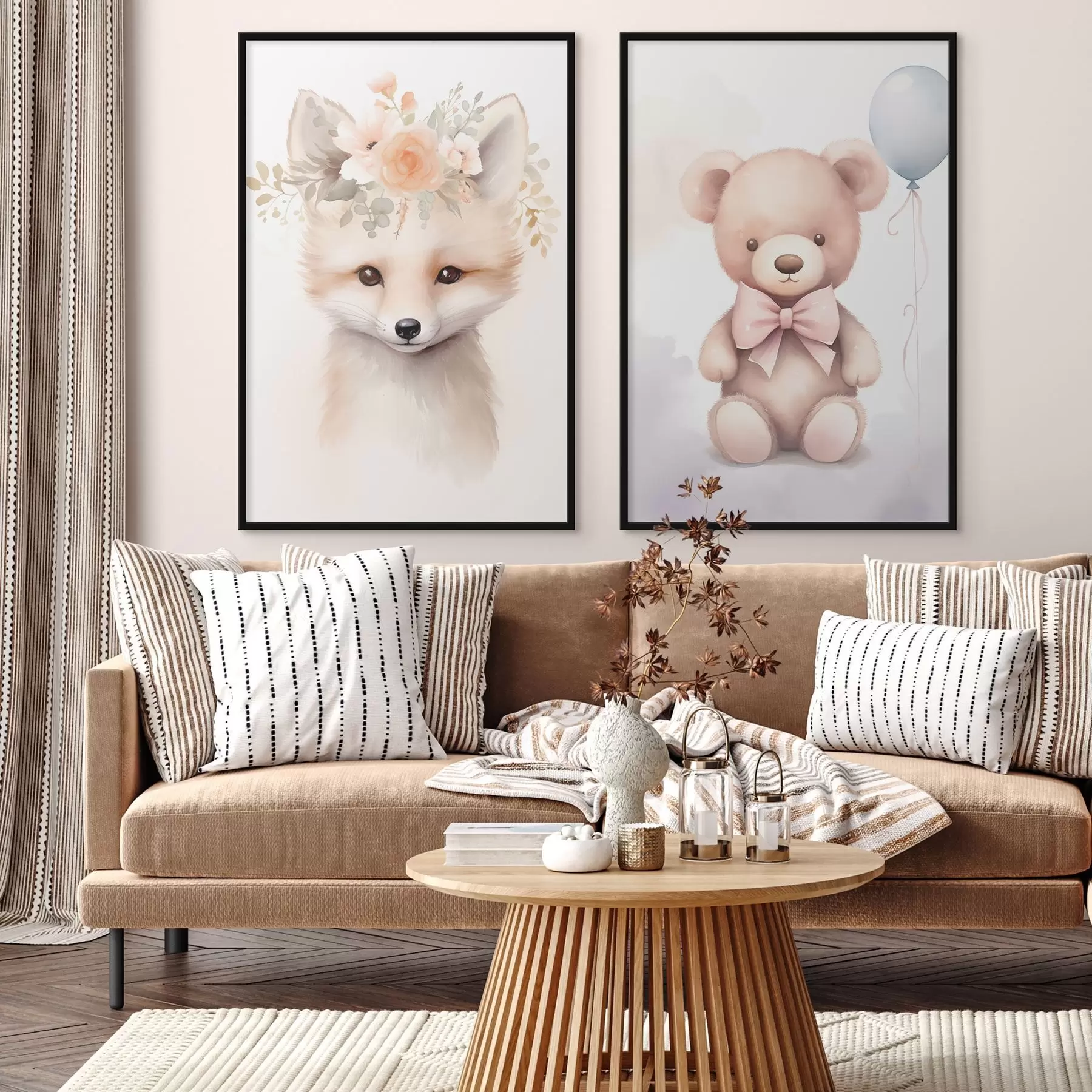 Fototapety Líška a medveď d00921