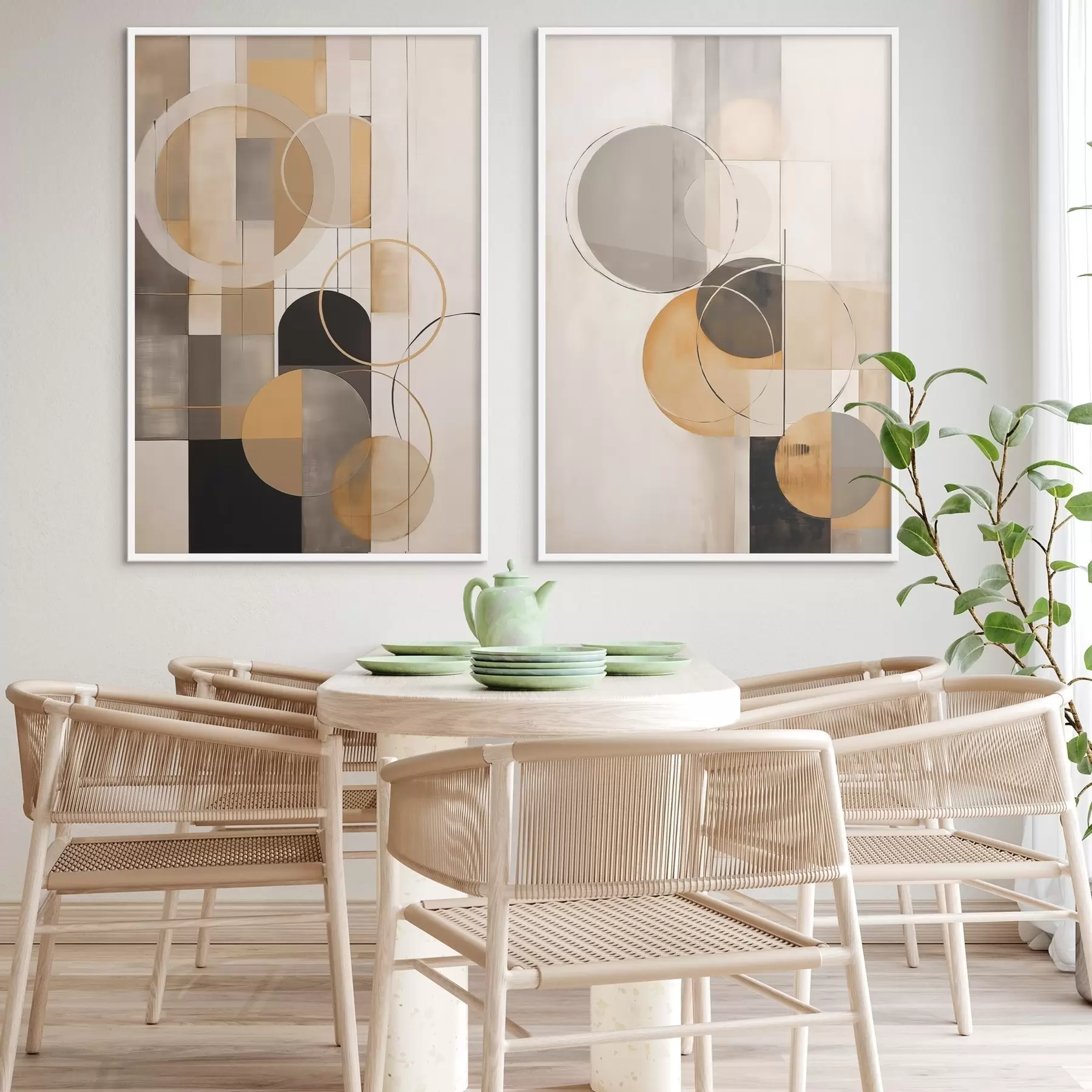 Fototapety Geometrická abstrakcia s kruhmi d00858