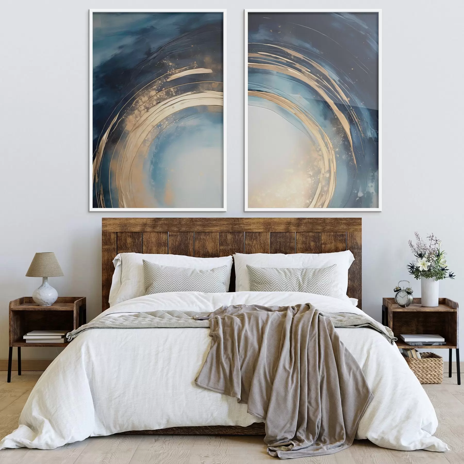 Fototapety Polnočná modrá kruhová obruč s kovovými oblúkmi d00969