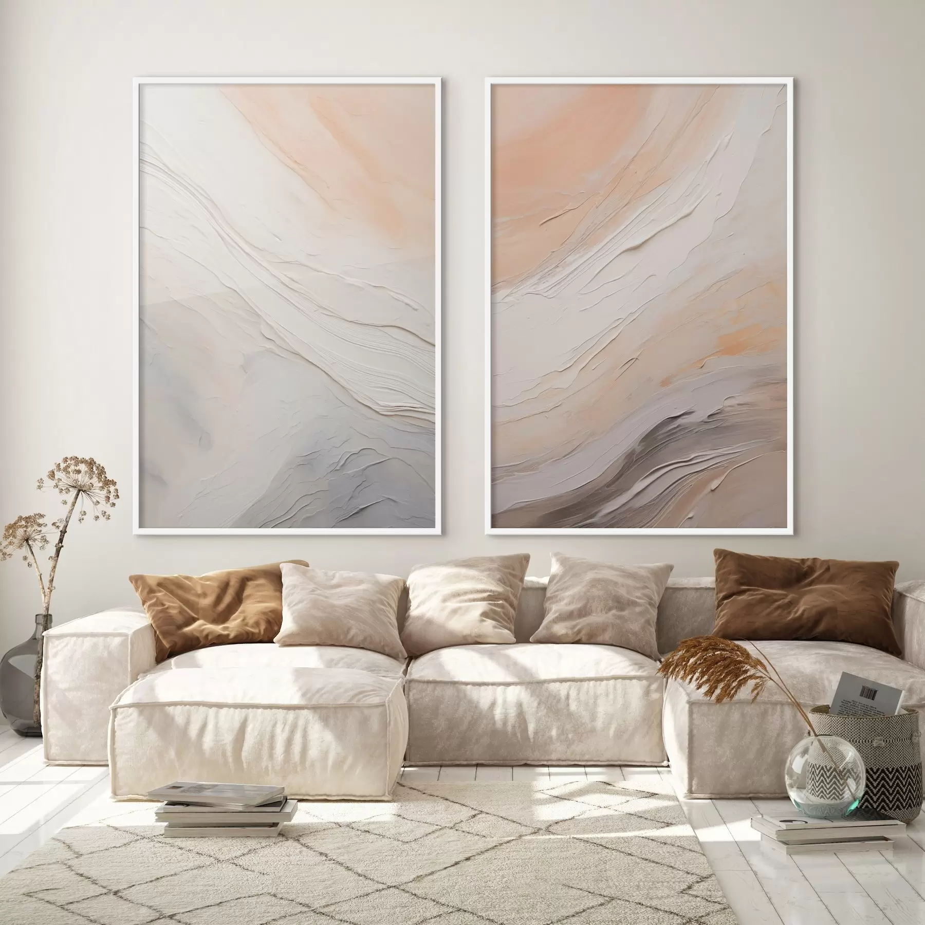 Fototapety Neutrálne omietkové textúry s plynulými reliéfnymi vrstvami d00971