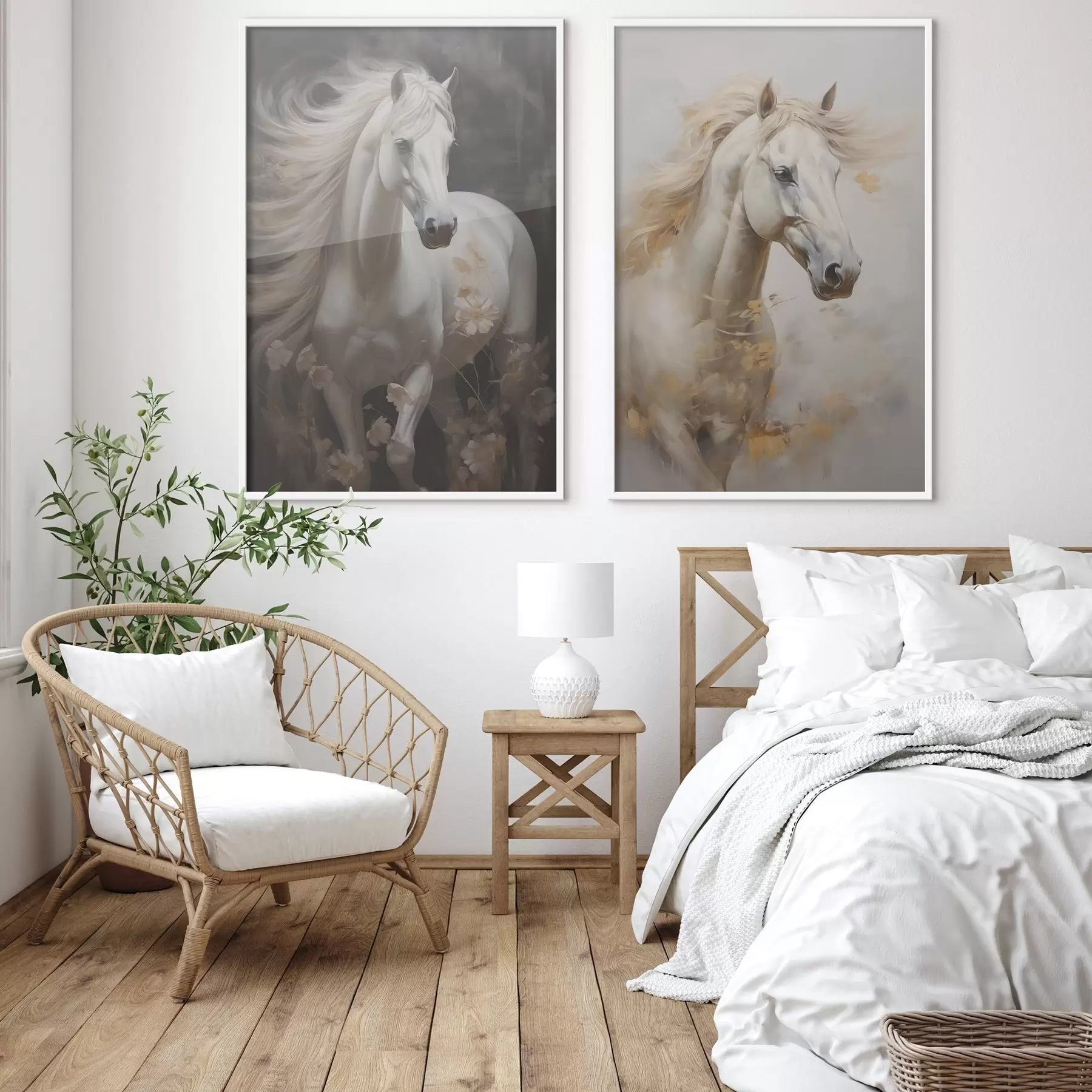 Fototapety Imitácia maľby koňa d01000