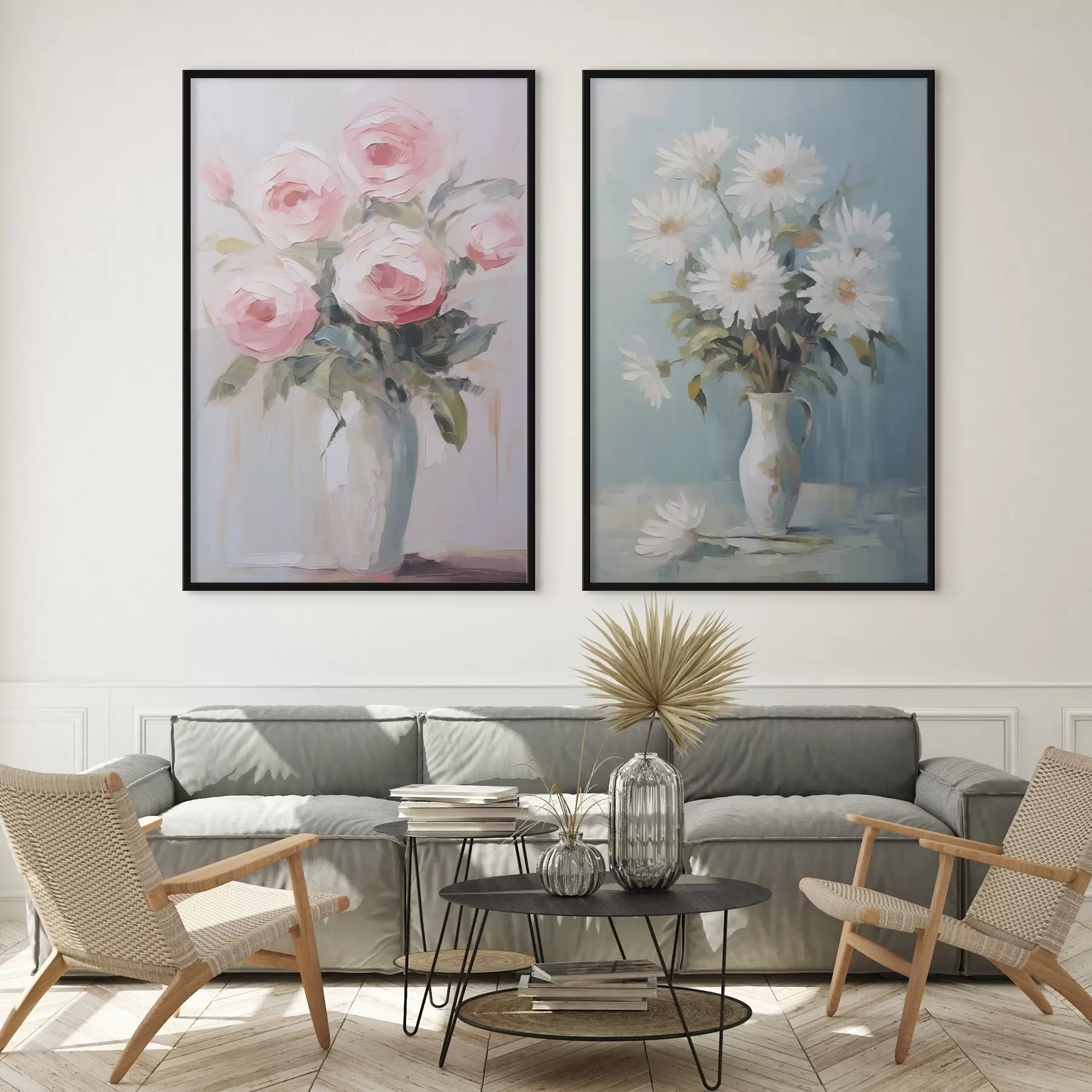 Fototapety Kvety vo váze imitácia maľby d01027