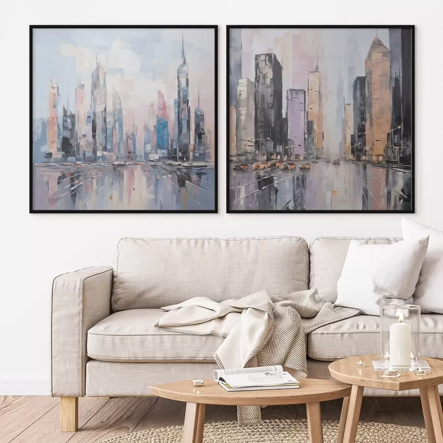 Fototapety Abstraktná mestská imitácia maľby d01032