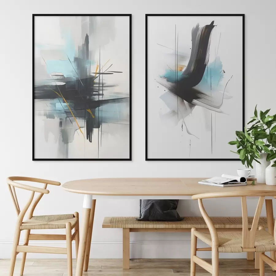 Fototapety Abstrakcia s imitáciou špliechancov a ťahov štetcom d01037