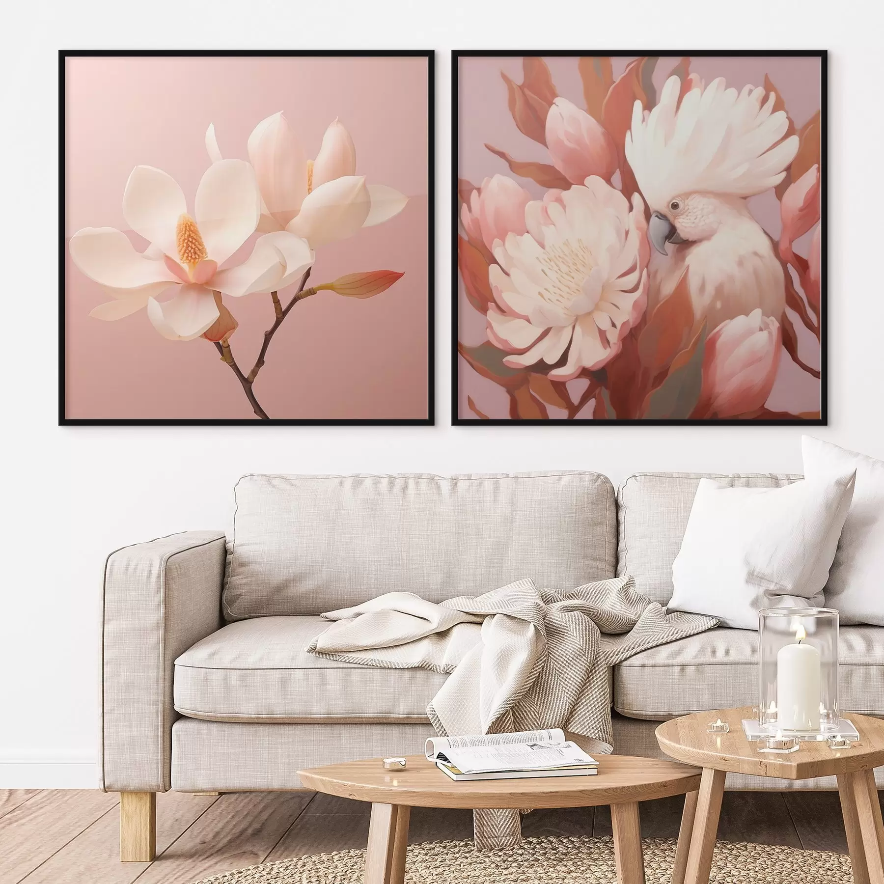 Fototapety Kvetinová kompozícia s vtákom v umeleckom ilustračnom štýle d00994