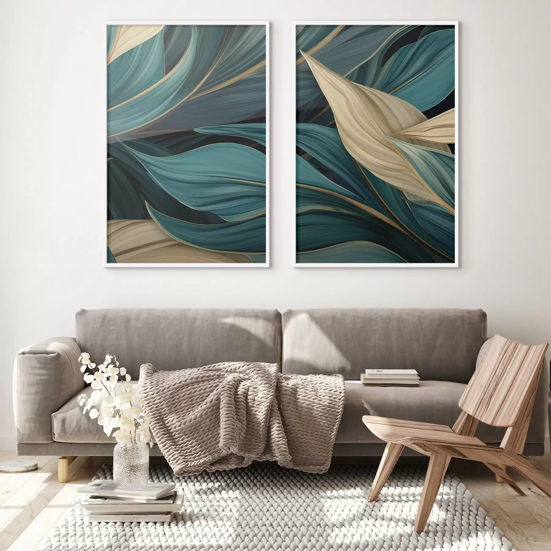 Fototapety Zelené abstraktné listy d01063