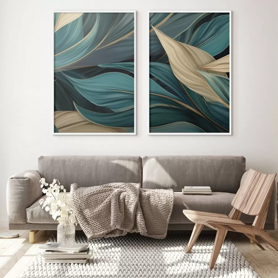 Fototapety Zelené abstraktné listy d01063