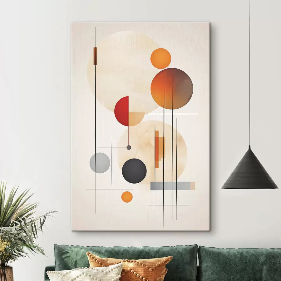 Obraz Geometrická abstrakcia s guľami s46976