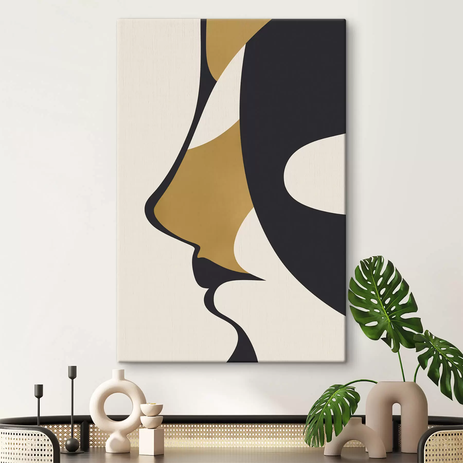 Obraz Abstraktná silueta tváre s47252