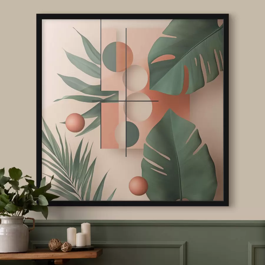 Fototapety Abstrakcia s veľkými tropickými listami f47099