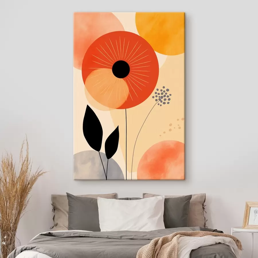 Obraz Dekoratívne kvetinové umenie v štýle digitálnej ilustrácie s46927