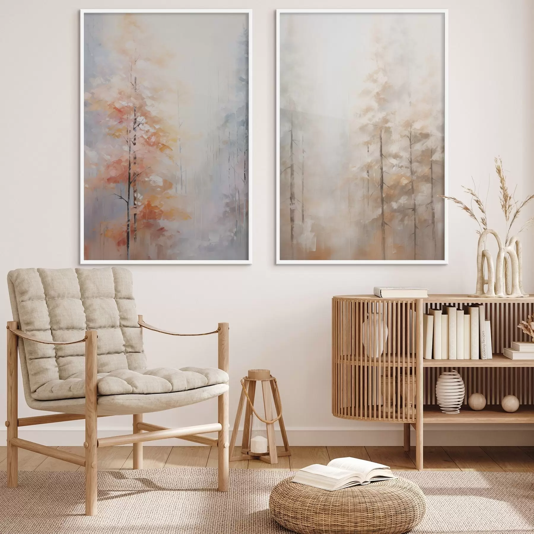 Fototapety Jesenný les imitácia maľby d00833