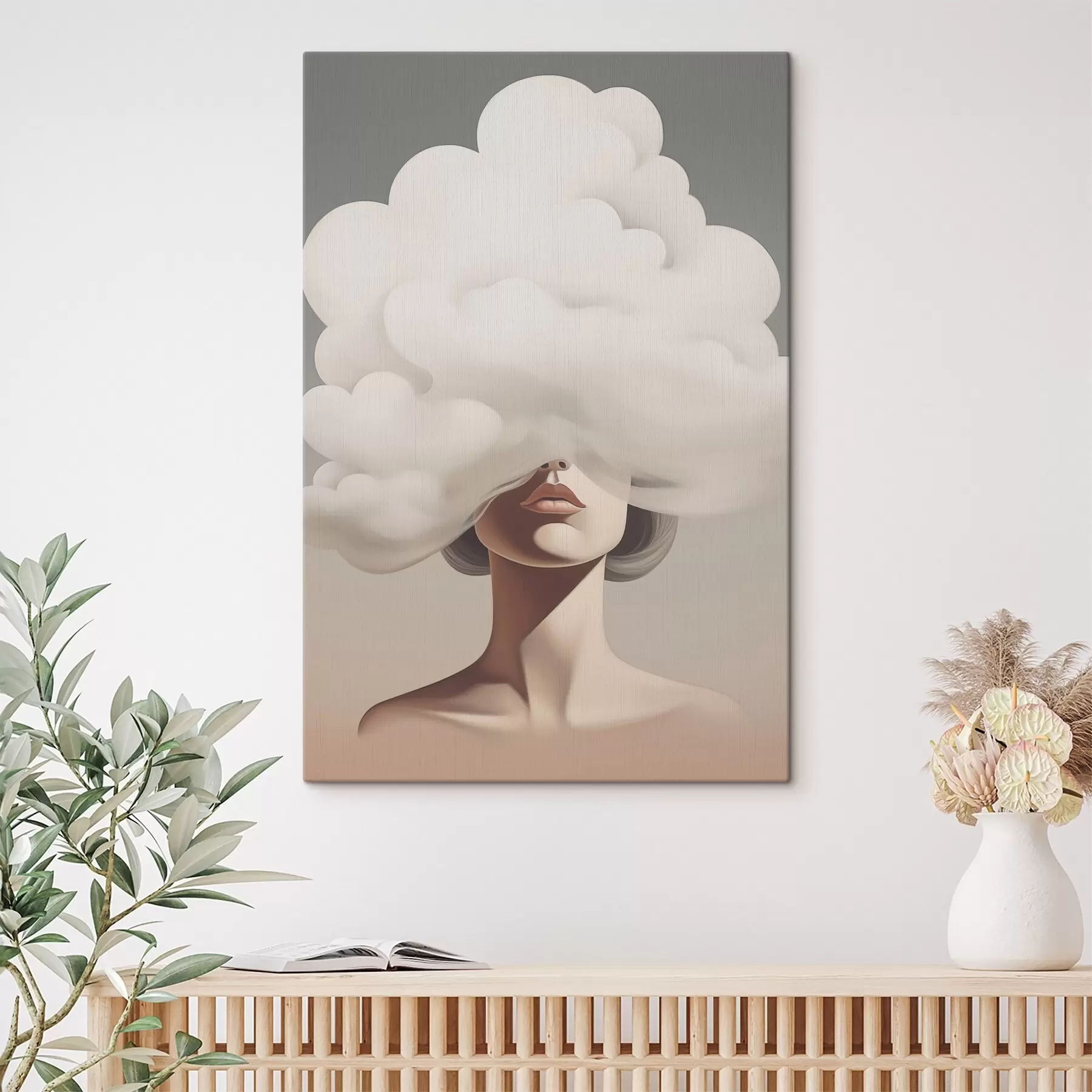 Obraz Tvár dievčaťa zakrýva oblak s47337