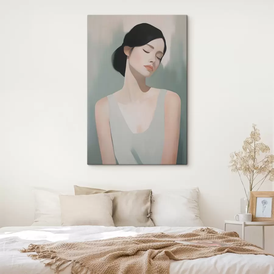 Obraz Dievča so zavretými očami s47341