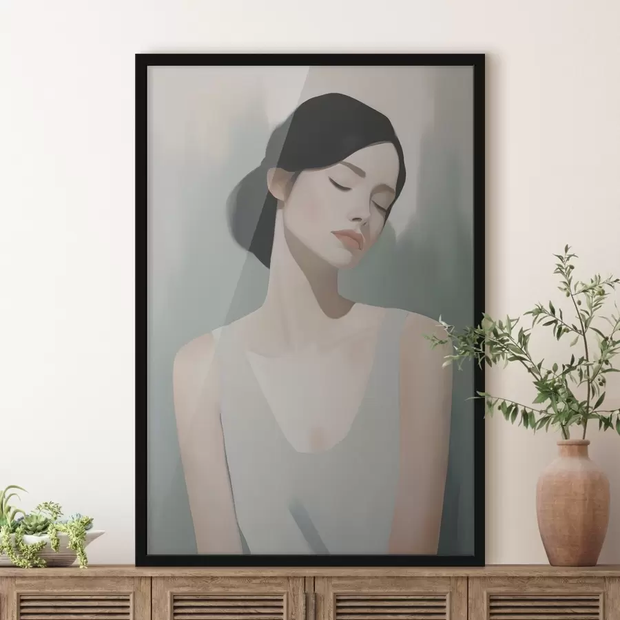 Fototapety Dievča so zavretými očami f47341