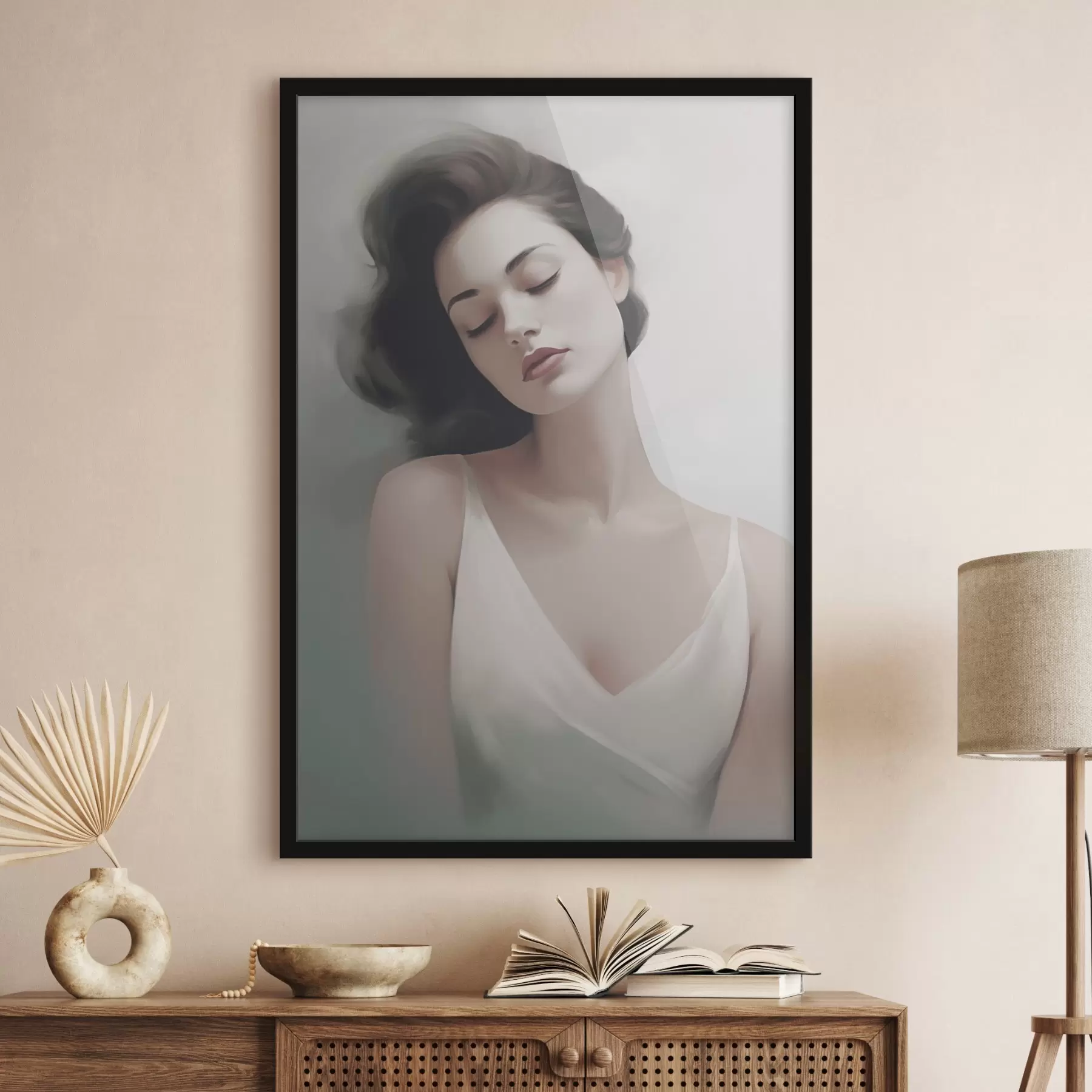 Fototapety Portrét dievčaťa so zavretými očami f47342