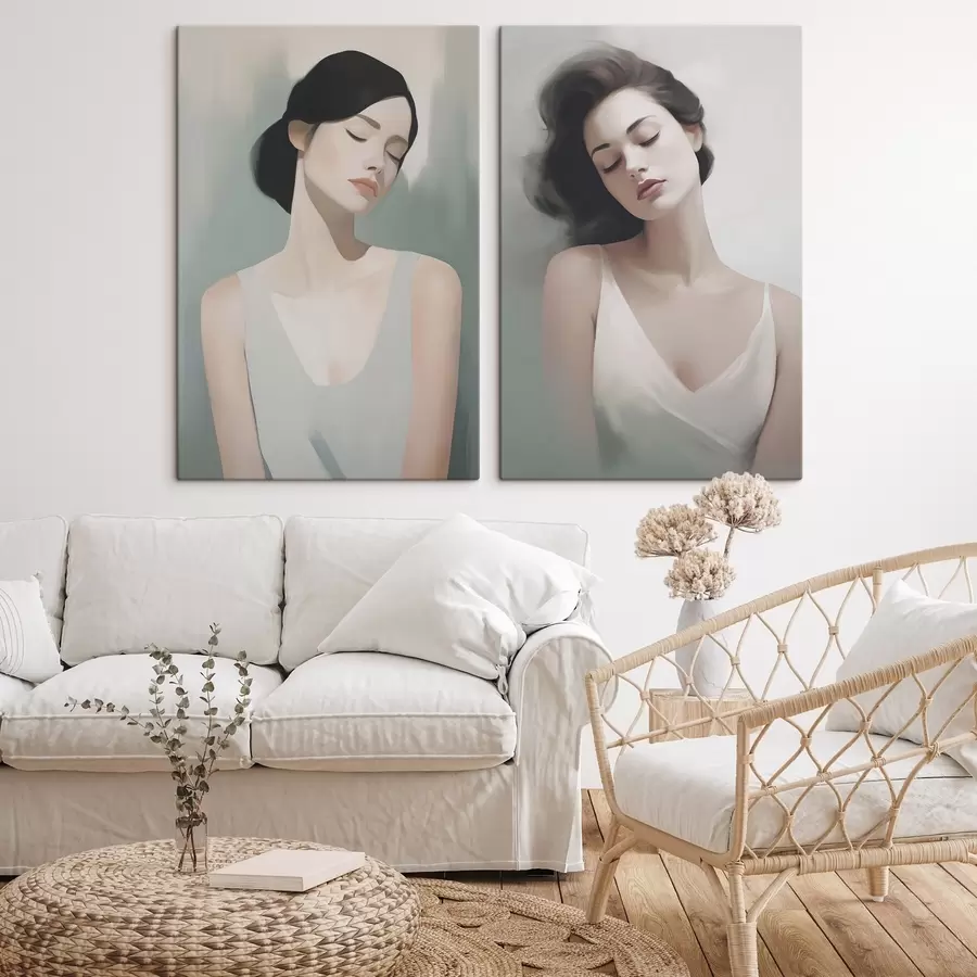 Obraz Dievča so zavretými očami m01188