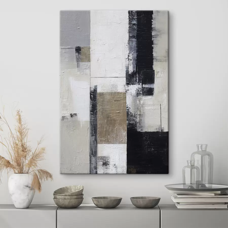 Obraz súčasná abstrakcia v kontrastných farbách s47133