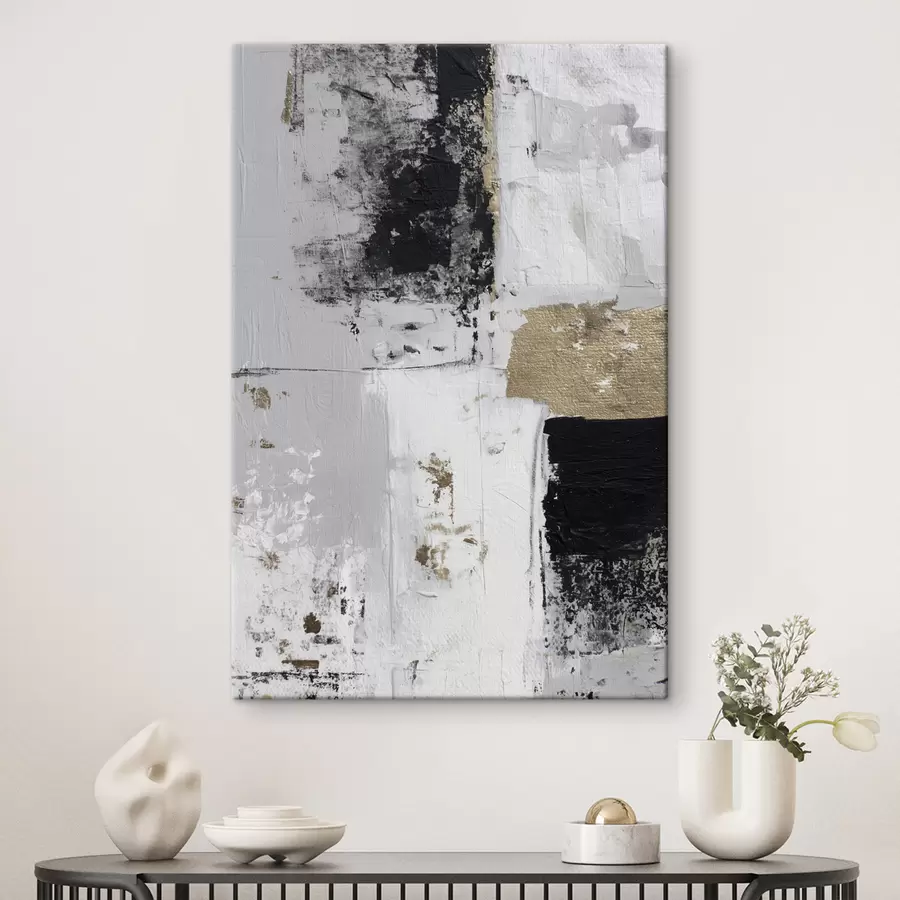 Obraz súčasná abstrakcia v kontrastných farbách s47134