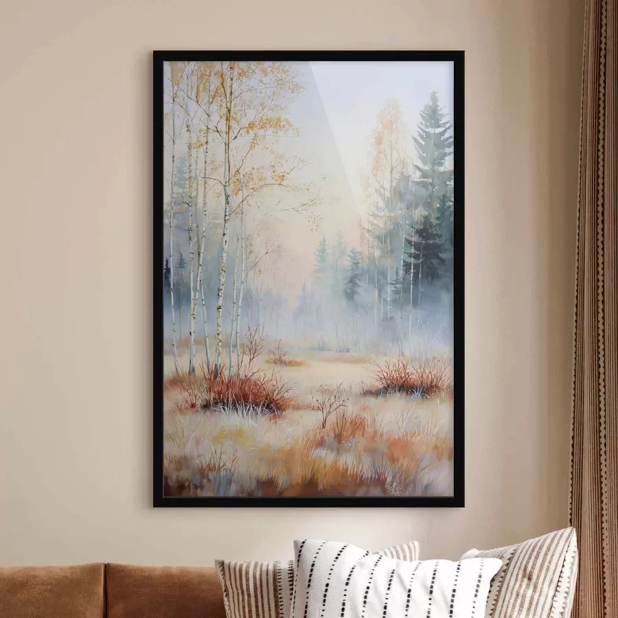 Fototapety krajina prvé mrazy v lese f47129