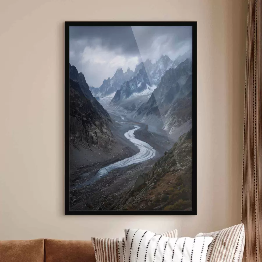 Fototapety horská krajina s mrakmi f47143