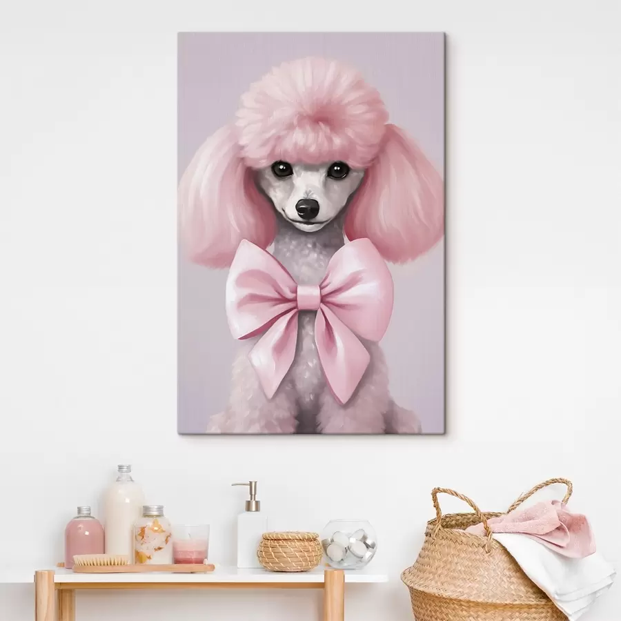 Obraz Pudel s mašľou s47412