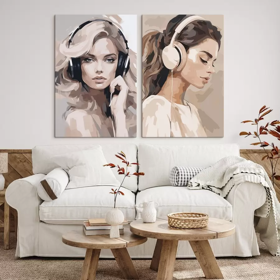 Obraz Portrét dievčaťa so slúchadlami m01192