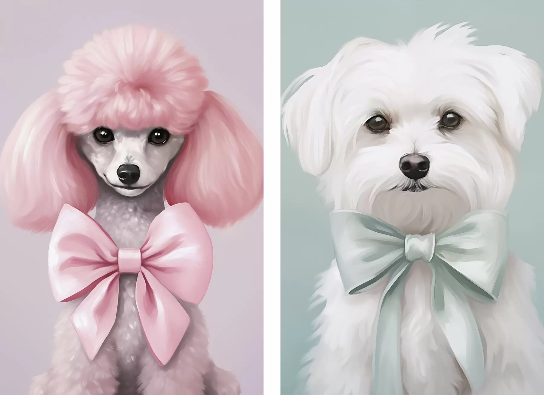 Obraz Pes s mašľou m01193