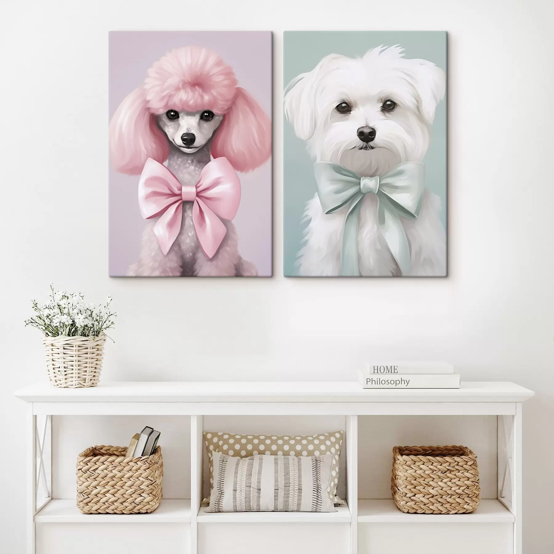 Obraz Pes s mašľou m01193